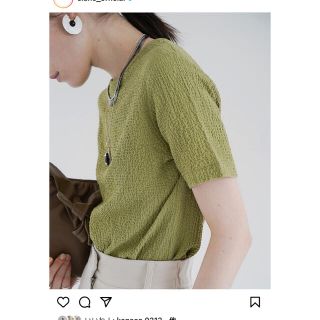 クラネ(CLANE)の最終値下げCLANE COMPACT WRINKLE TOPS クラネ(カットソー(半袖/袖なし))