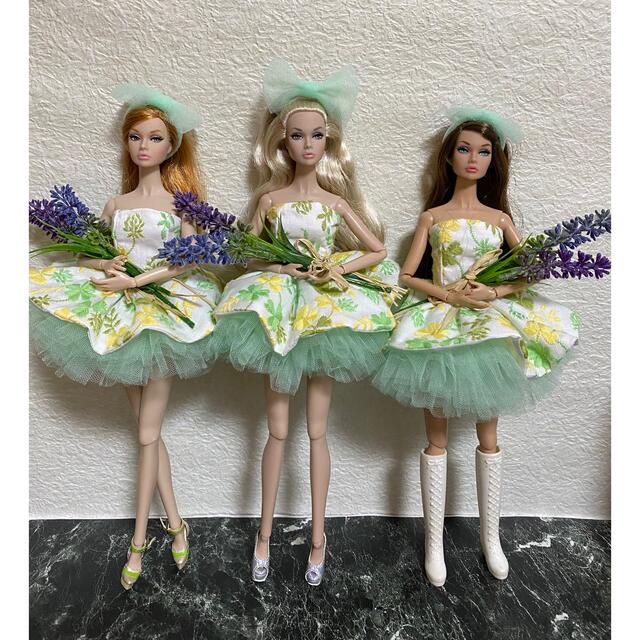 Barbie(バービー)のsale!クローバー総刺繍ワンピース　poppyparker  ハンドメイドのぬいぐるみ/人形(人形)の商品写真