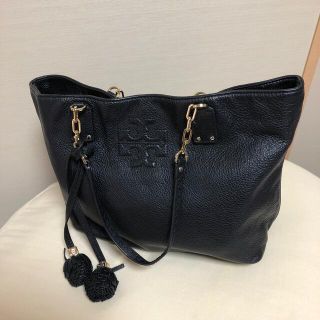 トリーバーチ(Tory Burch)のトリーバーチ　バッグ　正規品　レザー　レディース　黒　トート　ショルダー(トートバッグ)