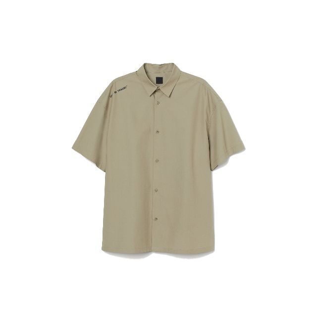H&M(エイチアンドエム)のH&M オーバーサイズ プリントコットン半袖シャツ カーキ 新品 メンズのトップス(シャツ)の商品写真