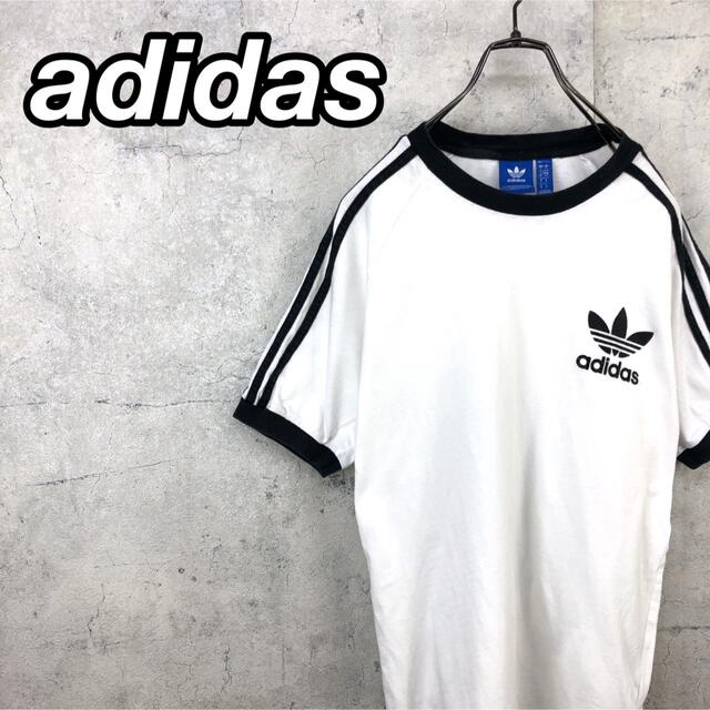 adidas(アディダス)の希少 90s アディダス Tシャツ プリント 袖ライン 美品 メンズのトップス(Tシャツ/カットソー(半袖/袖なし))の商品写真