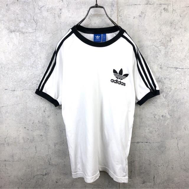 adidas(アディダス)の希少 90s アディダス Tシャツ プリント 袖ライン 美品 メンズのトップス(Tシャツ/カットソー(半袖/袖なし))の商品写真