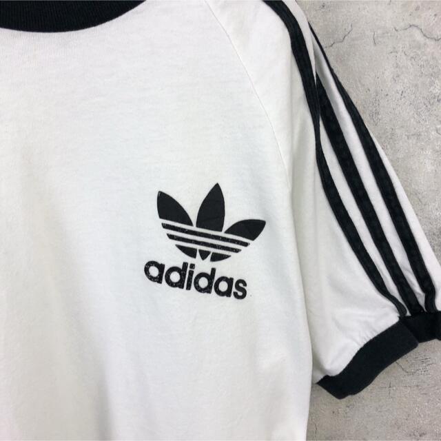 adidas(アディダス)の希少 90s アディダス Tシャツ プリント 袖ライン 美品 メンズのトップス(Tシャツ/カットソー(半袖/袖なし))の商品写真