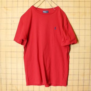 ポロラルフローレン(POLO RALPH LAUREN)のポロ ラルフローレン クルーネック Tシャツ レッド 半袖 メンズS ss135(Tシャツ/カットソー(半袖/袖なし))