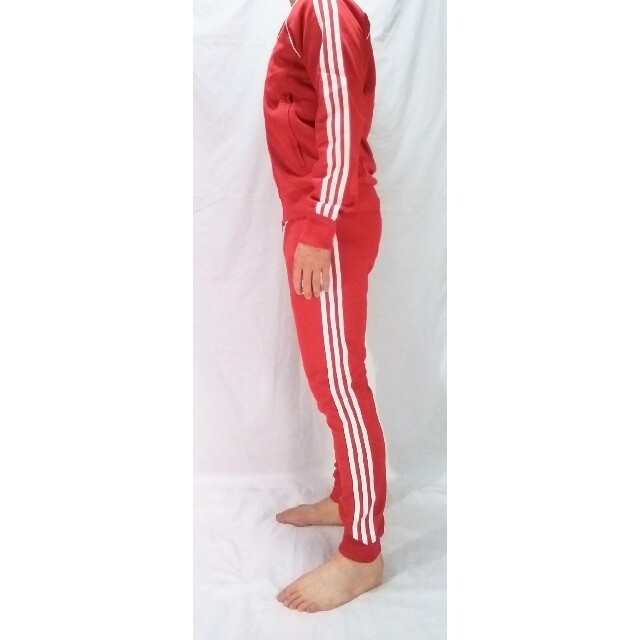 新品 M adidas originals トラックパンツ 赤