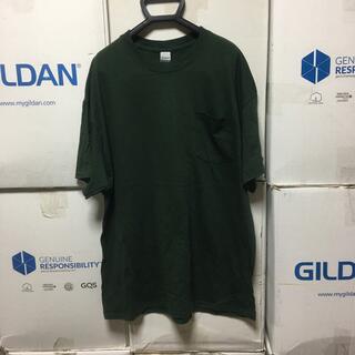 ギルタン(GILDAN)のGILDANギルダン☆半袖無地Tシャツ☆ポケット付き★フォレストグリーン深緑★L(Tシャツ/カットソー(半袖/袖なし))