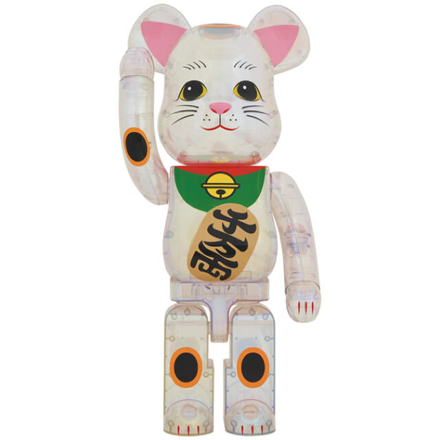 MEDICOM TOY(メディコムトイ)のBE@RBRICK 招き猫 透明メッキ 1000％ ハンドメイドのおもちゃ(フィギュア)の商品写真