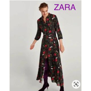 ザラ(ZARA)のZARA 花柄 ロングワンピース (ロングワンピース/マキシワンピース)