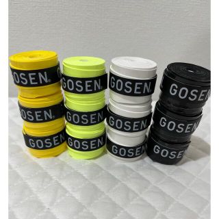 ゴーセン(GOSEN)のGOSEN グリップテープ 12個★迅速発送 黒白黄色蛍光 ゴーセン✳︎色変更可(その他)