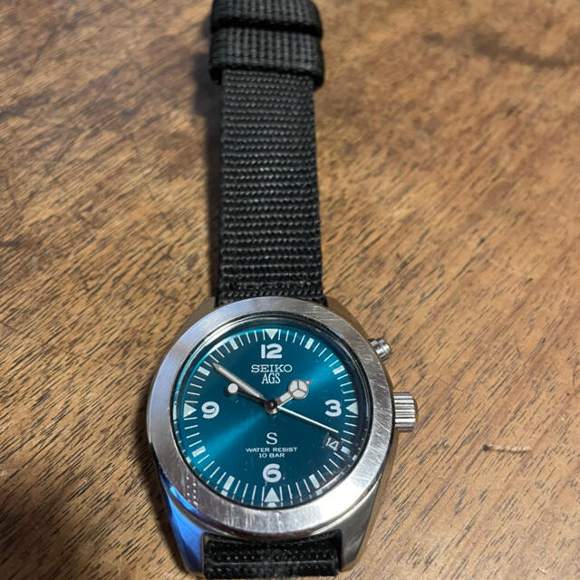 SEIKO(セイコー)のセイコー　Seiko sus ags ベンツ針　ターコイズブルー　稼働品 メンズの時計(腕時計(アナログ))の商品写真