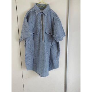 vintage ヒッコリー　zip ＊(シャツ)