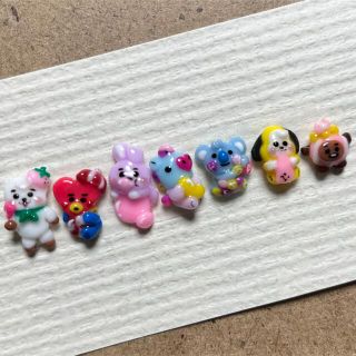 ビーティーイシビル(BT21)の3dネイルパーツ【BT21Baby JELLY CANDY フル　BTSネイル】(デコパーツ)