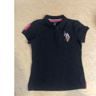 ポロクラブ(Polo Club)のUS POLO ポロシャツ　黒　ビックポロ　Mサイズ(ポロシャツ)