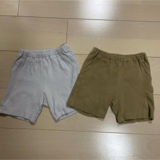 ムジルシリョウヒン(MUJI (無印良品))の無印良品　ハーフパンツ　ショートパンツ　80cm 2枚セット　セット売り(パンツ)