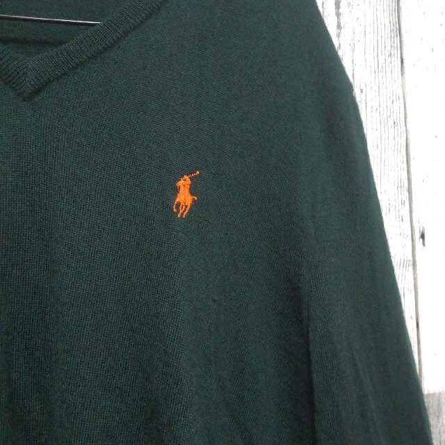 POLO RALPH LAUREN(ポロラルフローレン)のPOLO RALPH LAUREN  ポニー ロゴ刺繍   Vネック　セーター メンズのトップス(ニット/セーター)の商品写真