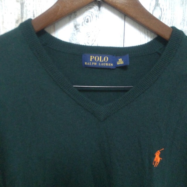 POLO RALPH LAUREN(ポロラルフローレン)のPOLO RALPH LAUREN  ポニー ロゴ刺繍   Vネック　セーター メンズのトップス(ニット/セーター)の商品写真