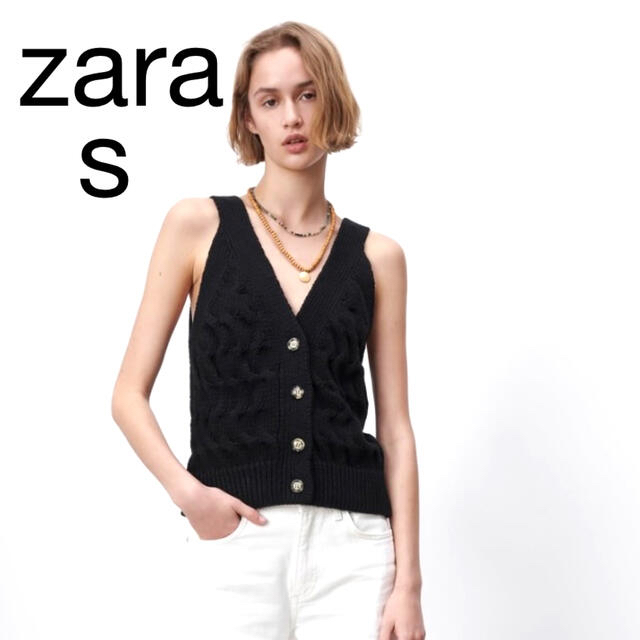 ZARA(ザラ)のラストセール❗️zara ニット ベスト ニット ノースリーブ トップス レディースのトップス(ベスト/ジレ)の商品写真