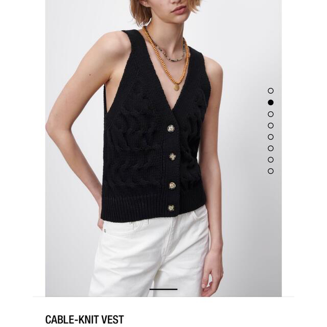 ZARA(ザラ)のラストセール❗️zara ニット ベスト ニット ノースリーブ トップス レディースのトップス(ベスト/ジレ)の商品写真