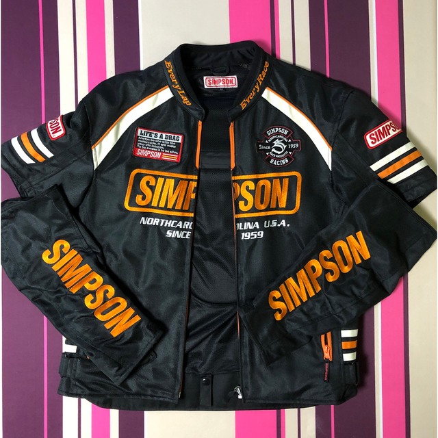 美品 SIMPSON シンプソン ライダースジャケット メッシュ生地