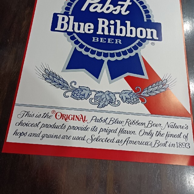 輝い 希少品 Pabst Blue Ribbon パブスト ブルー リボン ポスター