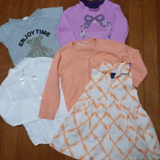 ベビーギャップ(babyGAP)の美品 女の子 セット シャツ カーディガン、ワンピースセット 110cm(ワンピース)