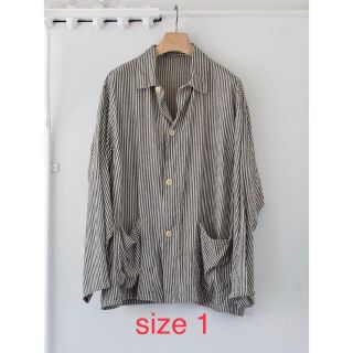 コモリ(COMOLI)の新品未使用　COMOLI 22SS ストライプワークジャケット SIZE1(テーラードジャケット)