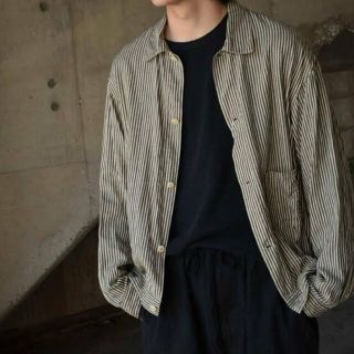 新品未使用 COMOLI 22SS ストライプワークジャケット SIZE1