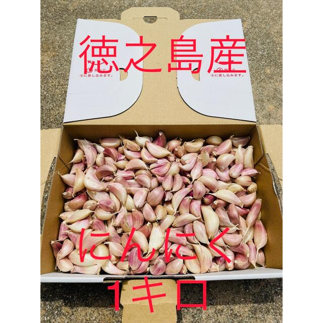 無農薬　にんにく　1キロ　徳之島産　新鮮　 食品/飲料/酒の食品(野菜)の商品写真