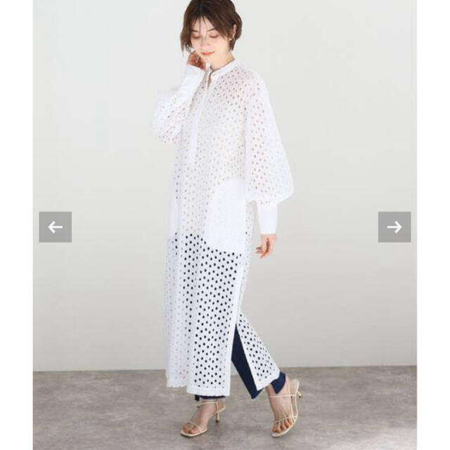 noble新品ホワイトシャツワンピSARA MALLIKA DRESS