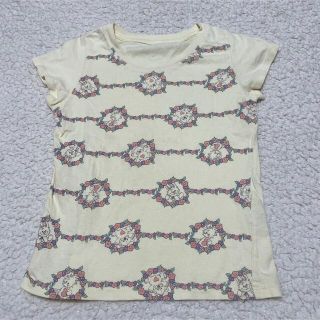 ユニクロ(UNIQLO)の【美品】女の子用　ユニクロ　Tシャツ　パステルイエロー(Tシャツ/カットソー)