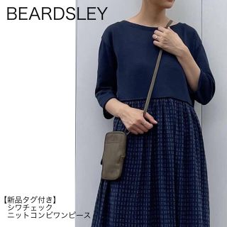 ビアズリー(BEARDSLEY)の【新品タグ付き】ビアズリー  シワチェックニットコンビワンピース(ロングワンピース/マキシワンピース)