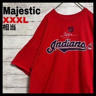 マジェスティック(Majestic)のh13 US古着　Majestic　半袖Tシャツ　インディアンス　ワフー　MLB(Tシャツ/カットソー(半袖/袖なし))