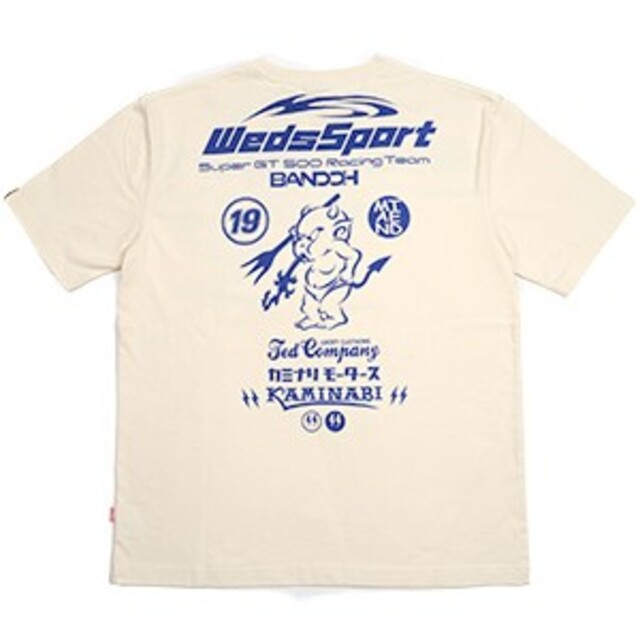 TEDMAN(テッドマン)のテッドマン×カミナリモータース/Tシャツ/ホワイト/WSBT-01/エフ商会 メンズのトップス(Tシャツ/カットソー(半袖/袖なし))の商品写真