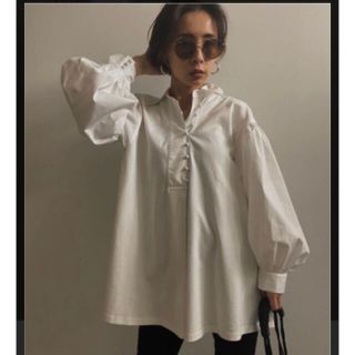 アメリヴィンテージ(Ameri VINTAGE)のアメリヴィンテージ　PUFFSLEEVE COMBINATION TOP シャツ(シャツ/ブラウス(長袖/七分))