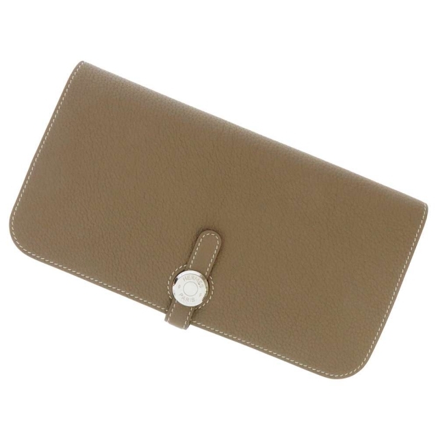 新品 】 H - エルメス 長財布 ドゴンロング エトゥープ/シルバー金具