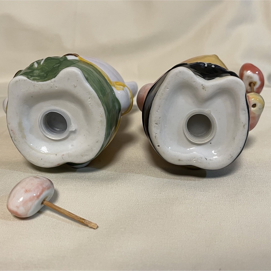 昭和レトロ うさぎ・きつね 陶器 置物 2点セットの通販 by 花 昭和レトロ うさぎ・きつね 陶器 置物 2点セットの通販 by 花