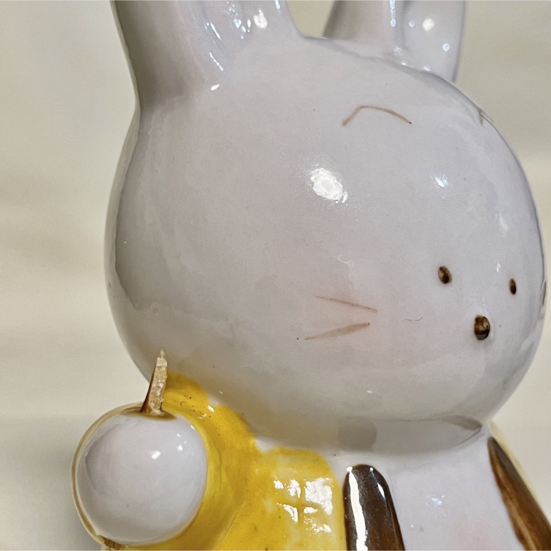 昭和レトロ うさぎ・きつね 陶器 置物 2点セットの通販 by 花 昭和レトロ うさぎ・きつね 陶器 置物 2点セットの通販 by 花