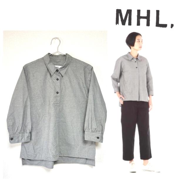 MARGARET HOWELL(マーガレットハウエル)の【美品】MHL. PUPPYTOOTH COTTON シャツ レディースのトップス(シャツ/ブラウス(長袖/七分))の商品写真