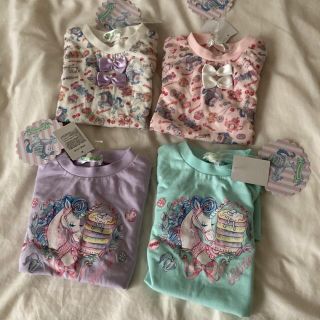 シマムラ(しまむら)の新品♡双子　エコネコ　長袖Tシャツ　4枚セット　しまむら　100 プルオーバー(Tシャツ/カットソー)