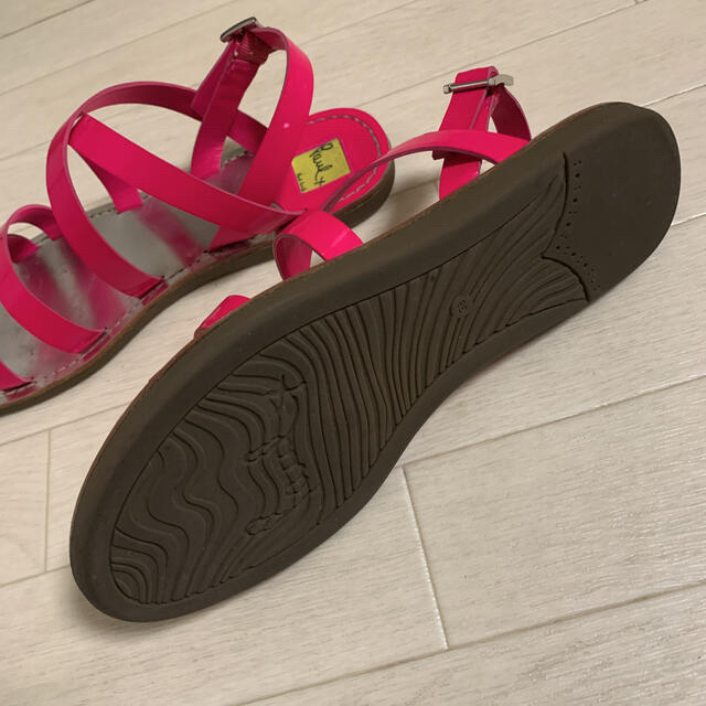 Paul Smith(ポールスミス)のポールスミス サンダル 本革エナメル ピンク シルバー レディースの靴/シューズ(サンダル)の商品写真
