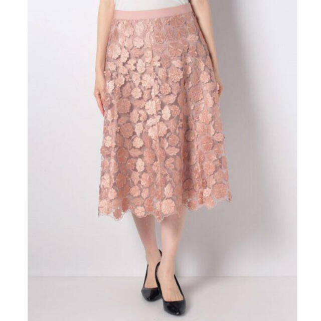 ANAYI(アナイ)のアナイ  3Dレースフレアスカート レディースのスカート(ひざ丈スカート)の商品写真