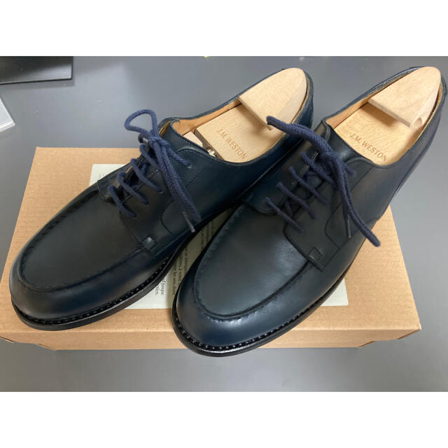 J.M.Weston golf navy 6.5 D 箱、袋つき