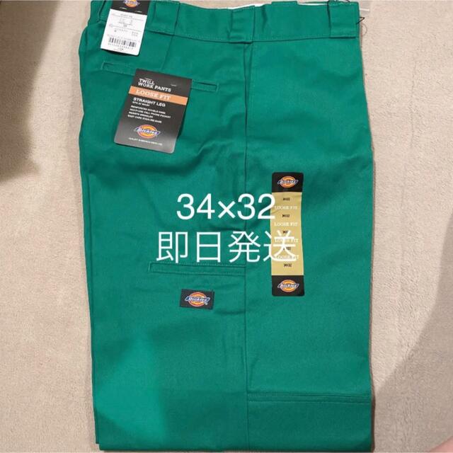 ディッキーズ ダブルニー カーキ 緑 34×32 Dickies 85283