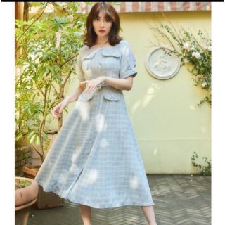 Herlipto Classic Tweed Belted Dress