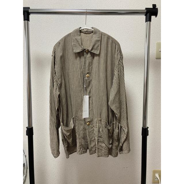 日本最大級 COMOLI - COMOLI 22SS ストライプワークジャケット シャツ