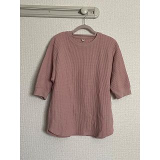 ユニクロ(UNIQLO)のユニクロGIRLS ワッフルクルーネックT 150cm(Tシャツ/カットソー)