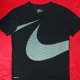 ナイキ(NIKE)のナイキ ビッグロゴ デカロゴ スウッシュ スウォッシュ Lサイズ 黒 ブラック(Tシャツ/カットソー(半袖/袖なし))