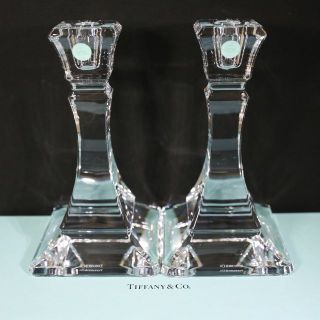 ティファニー(Tiffany & Co.)の【極美品 送料込み】ティファニー クリスタル キャンドルホルダー(テーブルスタンド)