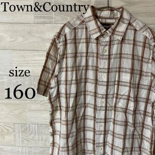 タウンアンドカントリー(Town & Country)のTown&Country 半袖シャツ　チェック　160㎝(Tシャツ/カットソー)