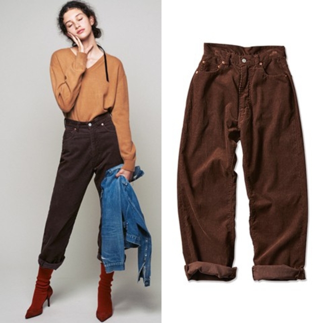 《完売》shinzone ハイウエストコーデュロイパンツ シンゾーン 34